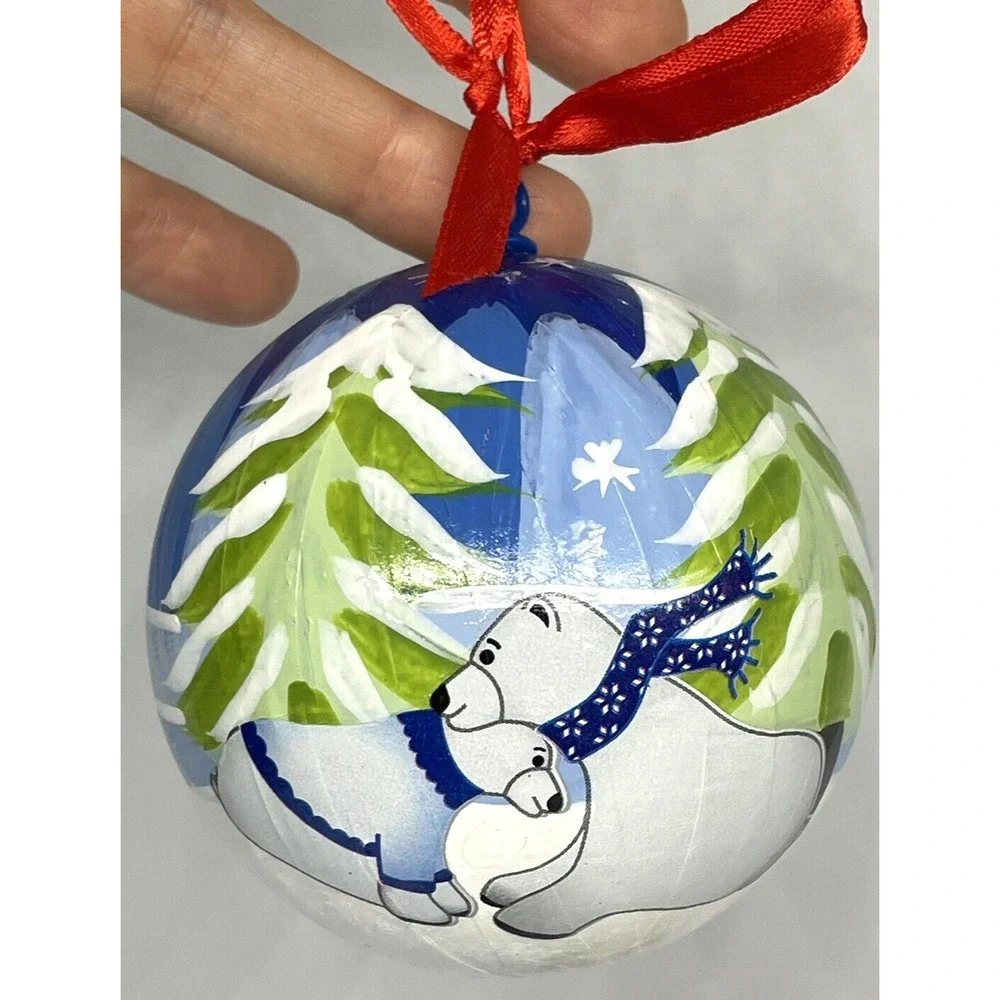 Black Bear Polar Bear Alaska Christmas‎ Ornaments LOT of 7